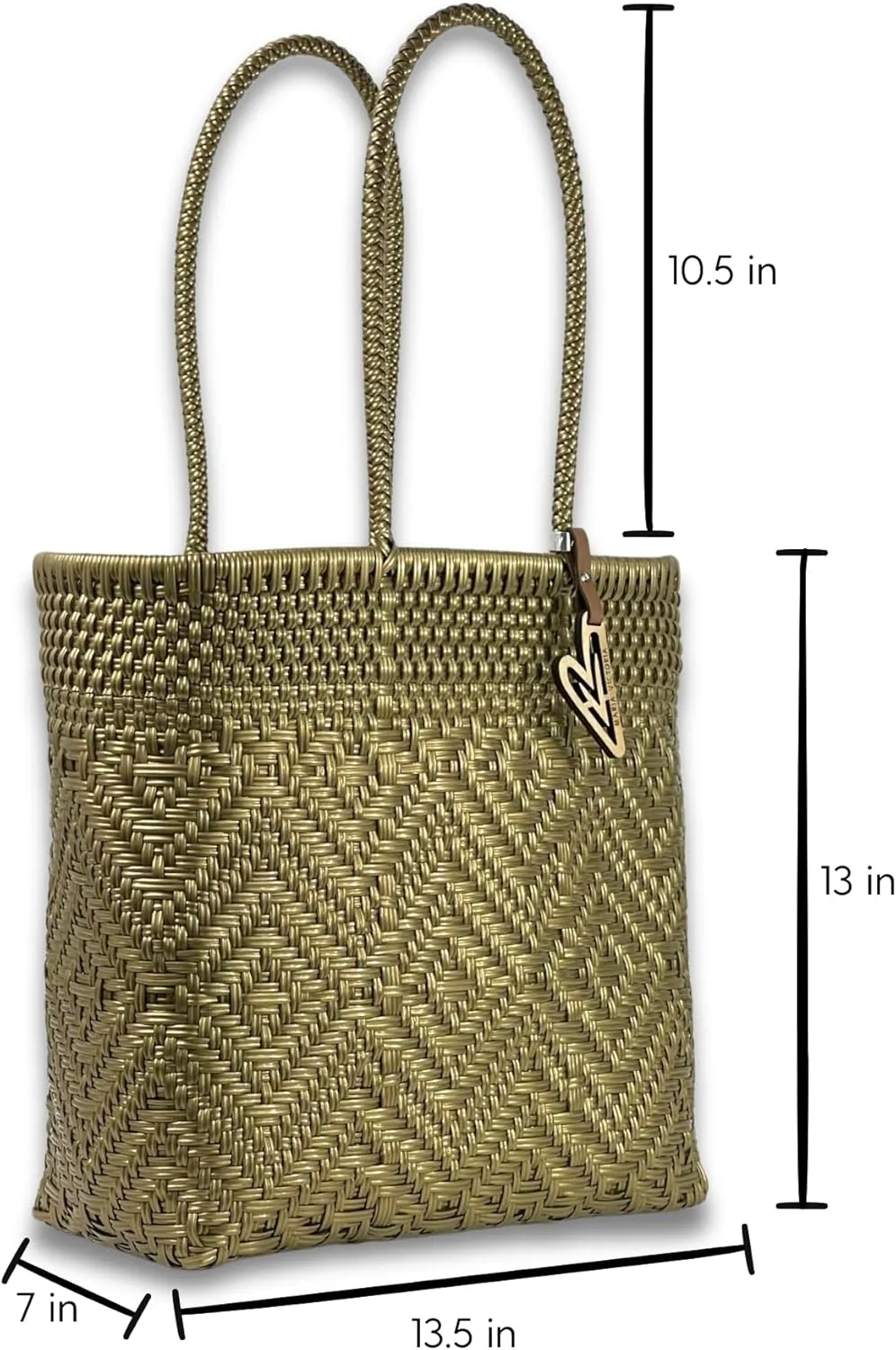 MARIA VICTORIA Women's Waterproof Plastic Tote - Medium, Stylish Spring/Summer Bag for Daily Use & Travel