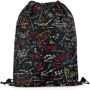 Mathematics formula Apron 13X15.7,Math Equation Waterproof Drawstring Bags,Start of School Season Draw String Back Bag for Sport Gym Swim Yoga Camping Traveling Trip,Black