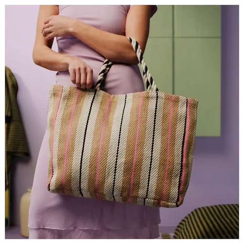 MAVINN Bag, handmade/striped natural