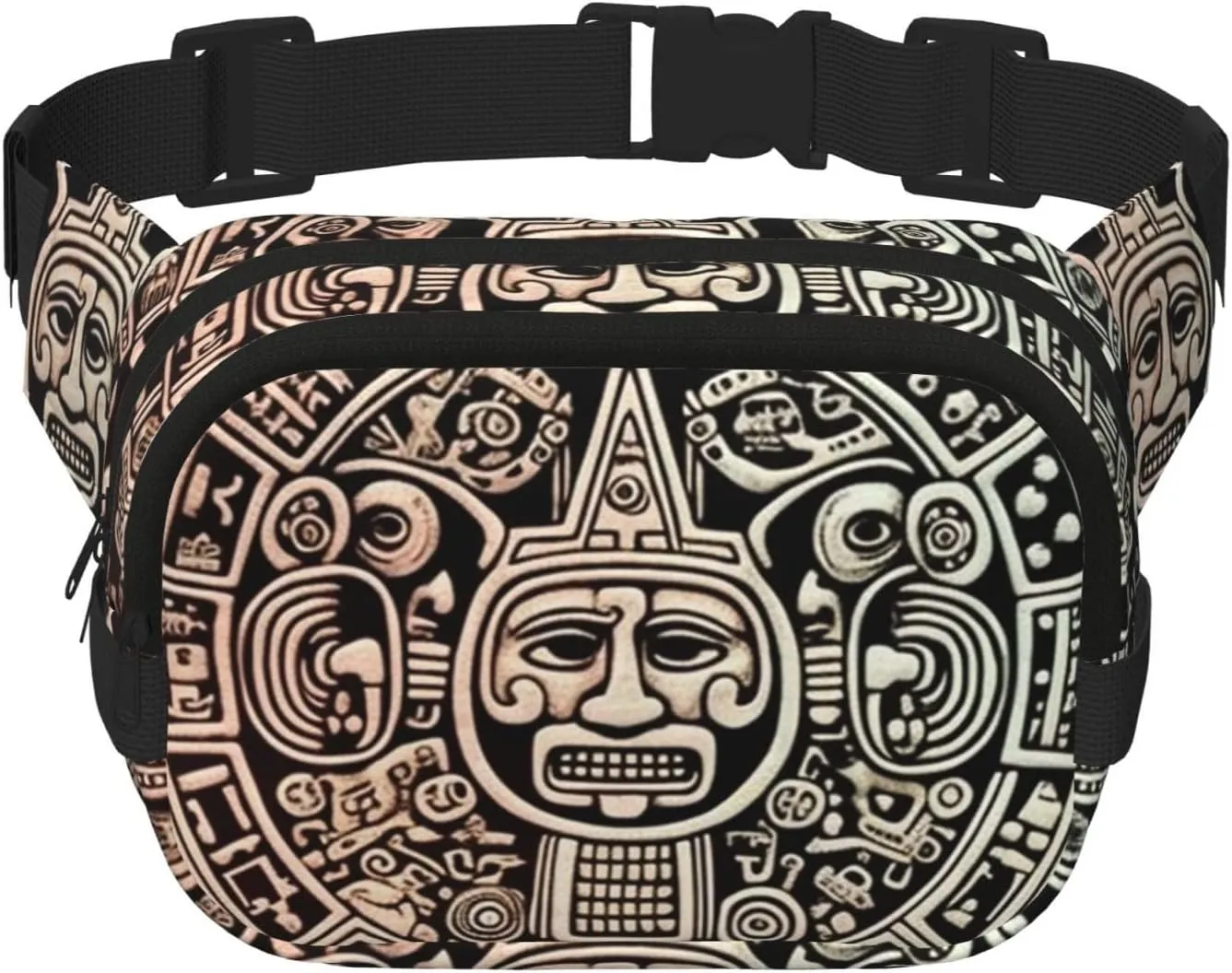 Mayan Calendar End Of The World Fanny Pack For Women Waterproof Adjustable Belt Bags Waist Pack Fashion Casual Crossbody Bags Bum Bag For Running Workout Hiking Traveling