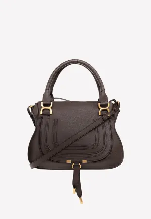 Medium Marcie Top Handle Bag in Grained Leather