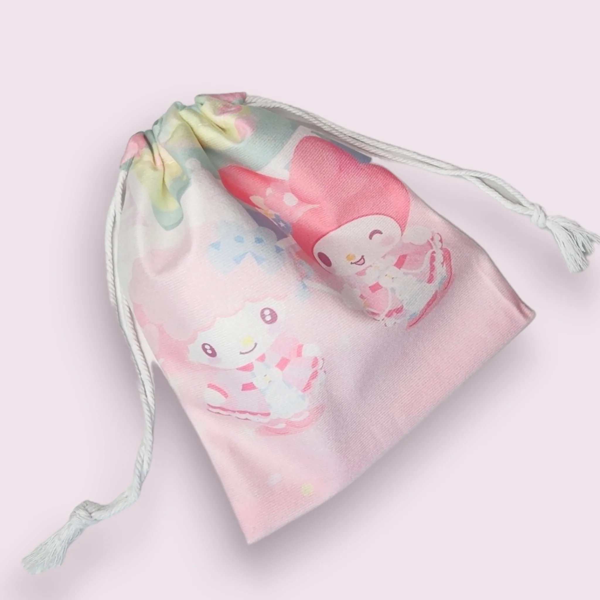 Medium My Melody & Sweet Piano Soft Drawstring Bag