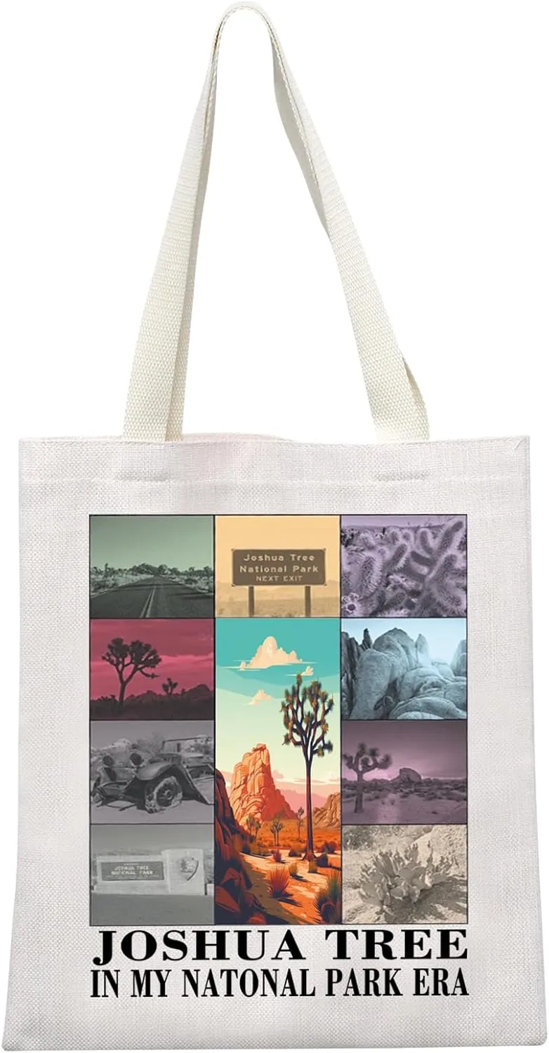 MEIKIUP Joshua Tree National Park Tote Bag Nature Lover Gift Outdoor Adventure Mountain Gift Hiker Biker Camper Gift for Her