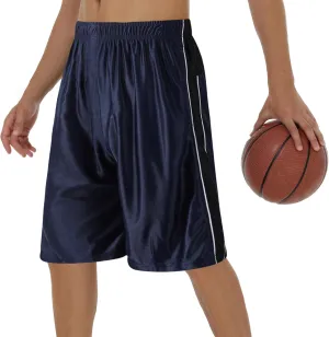 Men's 11'' Cool Basketball Shorts with Pockets Long Gym Athletic Shorts Running Quick-Dry Drawstring