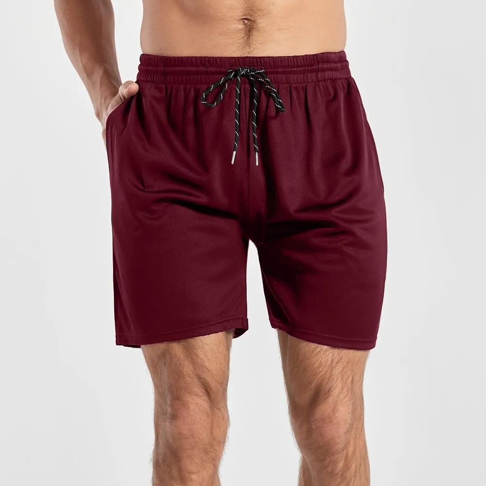 Men's 5" Inseam Mesh Workout Shorts 5-Pack – Lightweight, Breathable Athletic Shorts for Gym, Sports & Daily Wear
