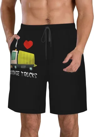 Men's Beach Shorts Quick Dry Shorts Comfortable Loose Drawstring Gym Shorts Running Swimsuit Pants with Pockets