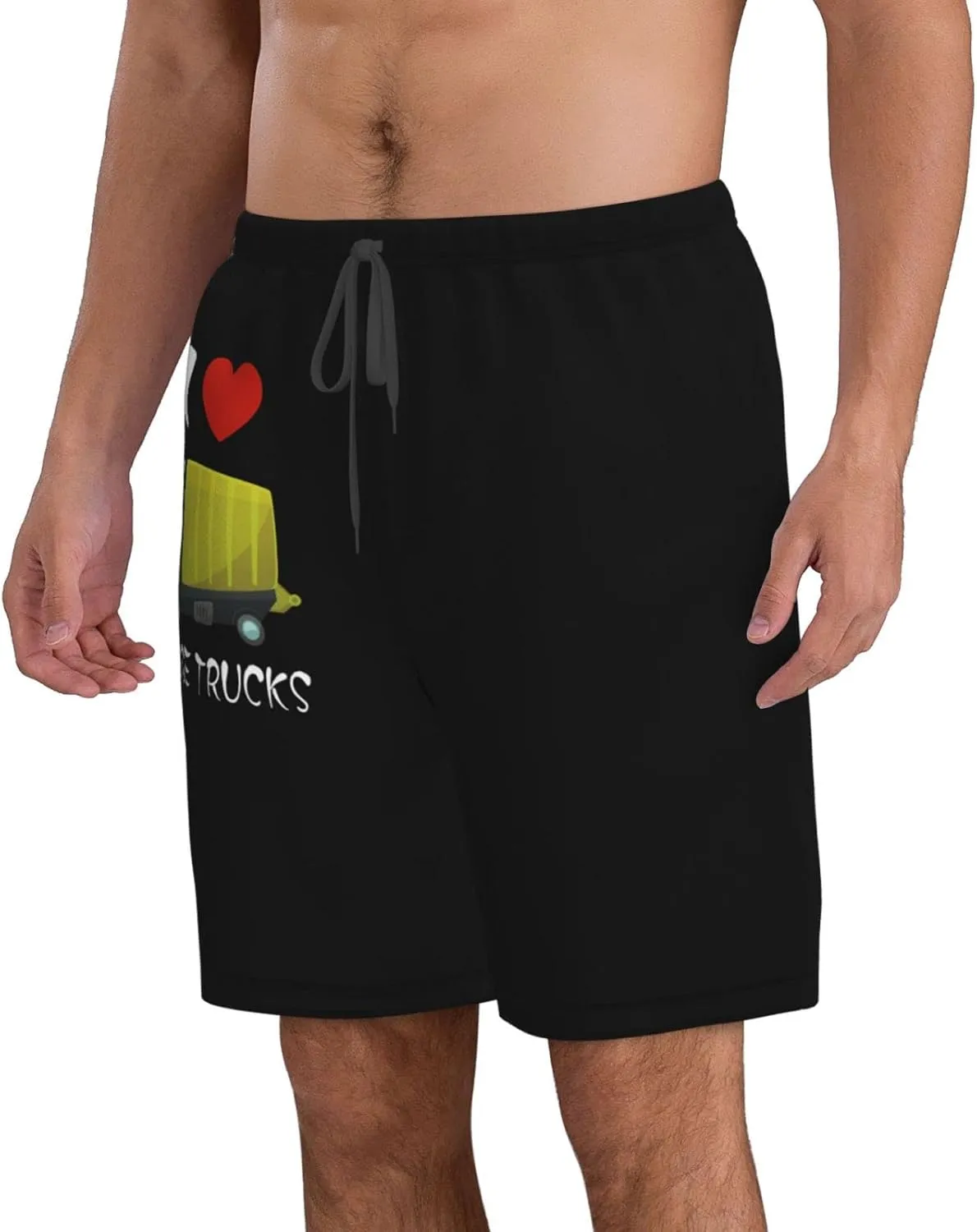 Men's Beach Shorts Quick Dry Shorts Comfortable Loose Drawstring Gym Shorts Running Swimsuit Pants with Pockets