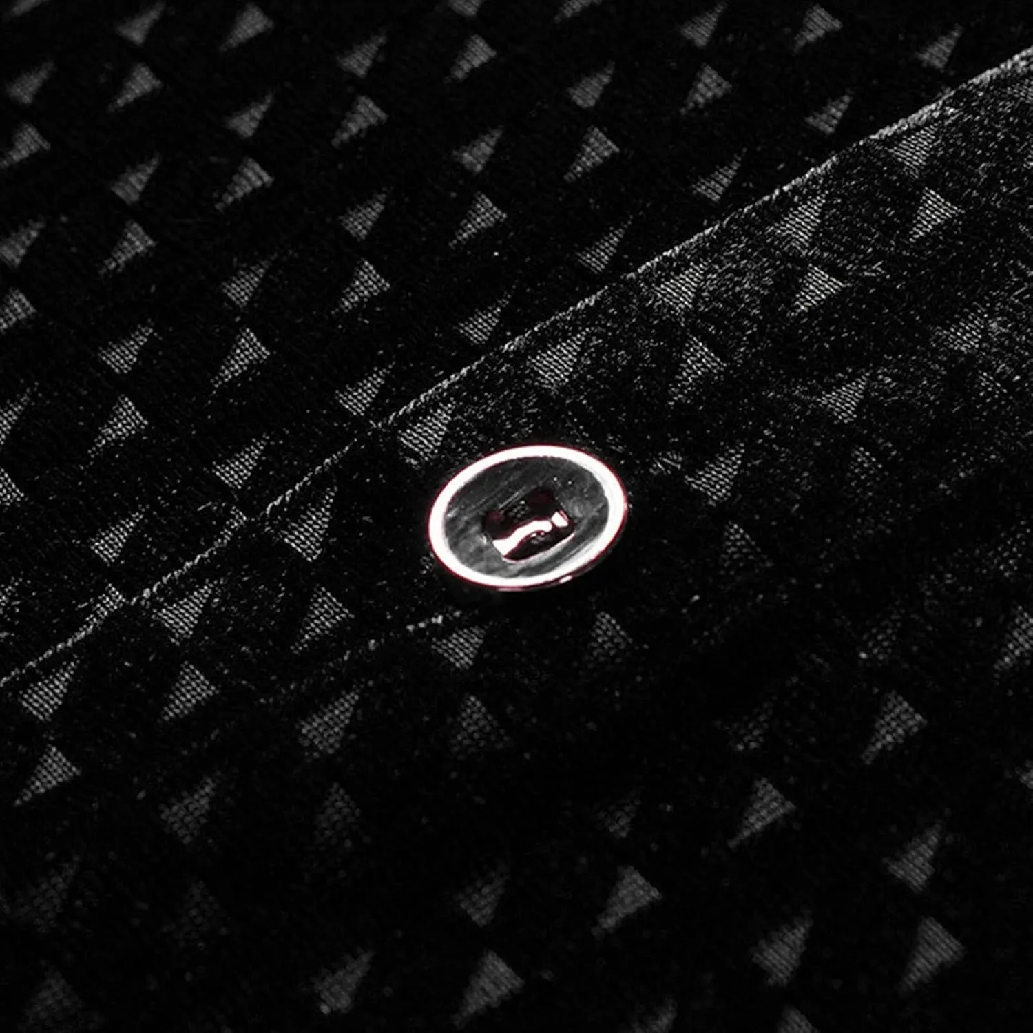 Men's Business Casual Velvet Long Sleeve Shirt Snap Buttons Vintage Shirt Suede Stretch Shirt Classic Ribbed