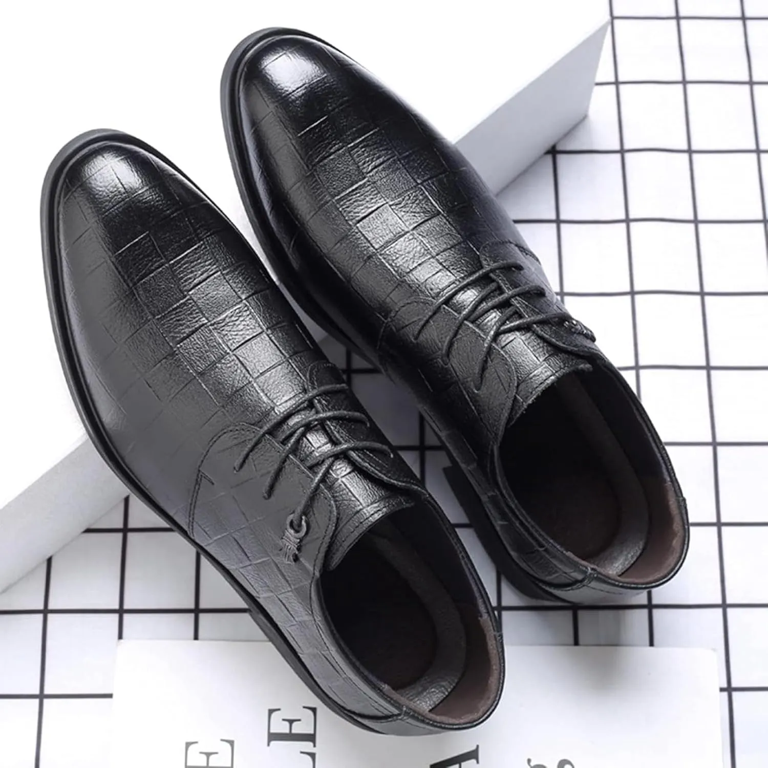 Men's Formal Shoes, Fashionable Pointed Business Shoes, Gentlemen's Lace up Low Top Leather Shoes, Classic Italian Style Wedding Shoes