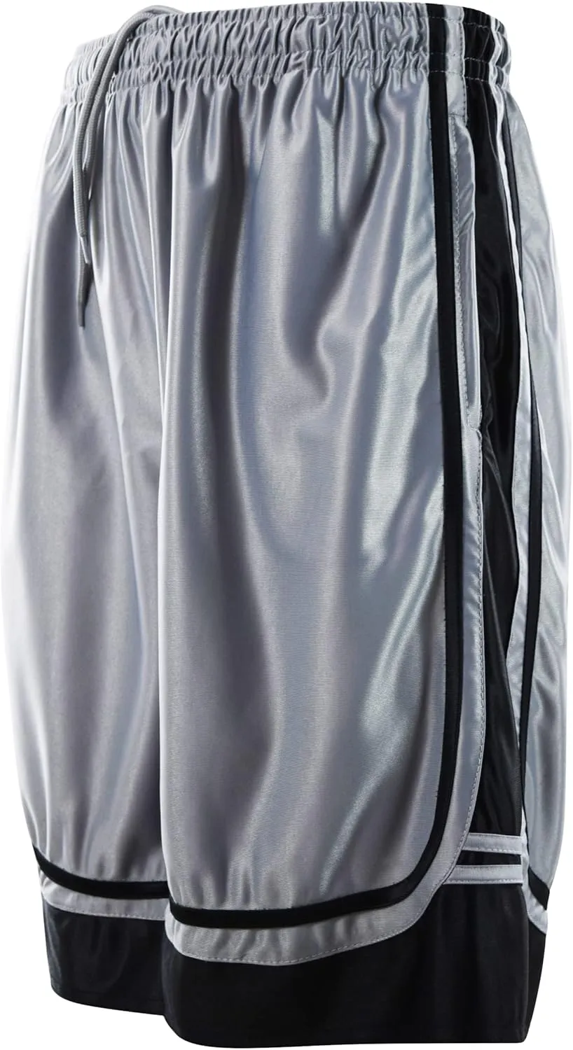 Mens Gym Training Basketball Shorts with Zippered Pockets