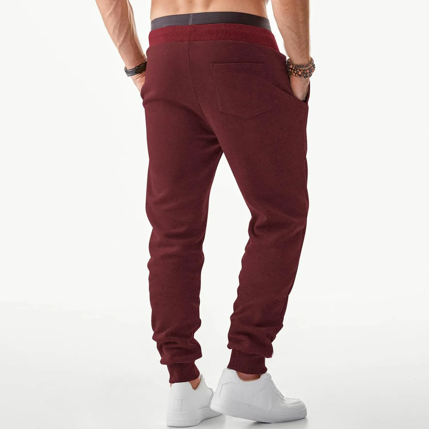 Mens Jogger Pants Athletic Sport Training Drawstring Sweatpants with Pocket Elastic Waist Running Gym Pants