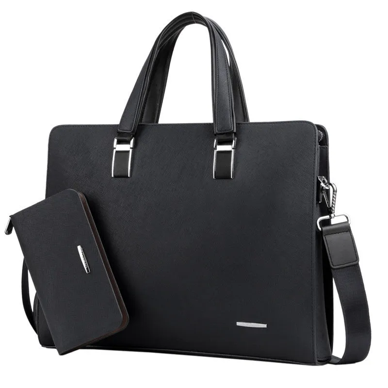 Men's leather handbag cross section