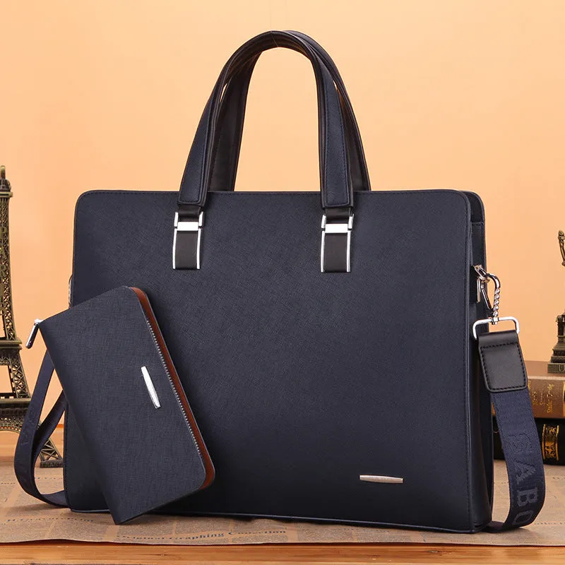 Men's leather handbag cross section
