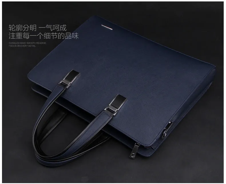 Men's leather handbag cross section