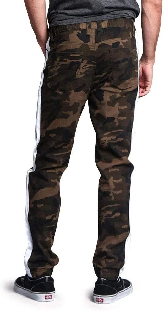 Mens Side Stripe Jogger Twill Pants