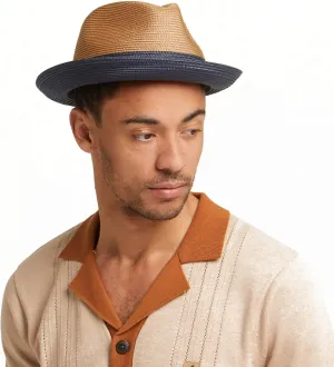 Mens Summer Crushable & Packable Straw Fedora Hat - Florence