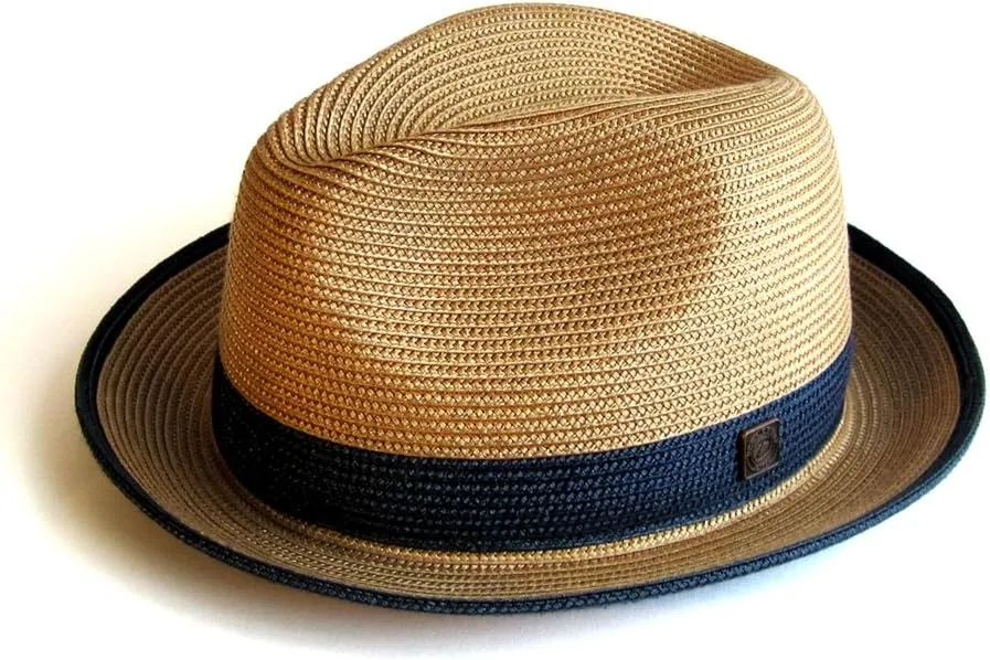 Mens Summer Crushable & Packable Straw Fedora Hat - Florence