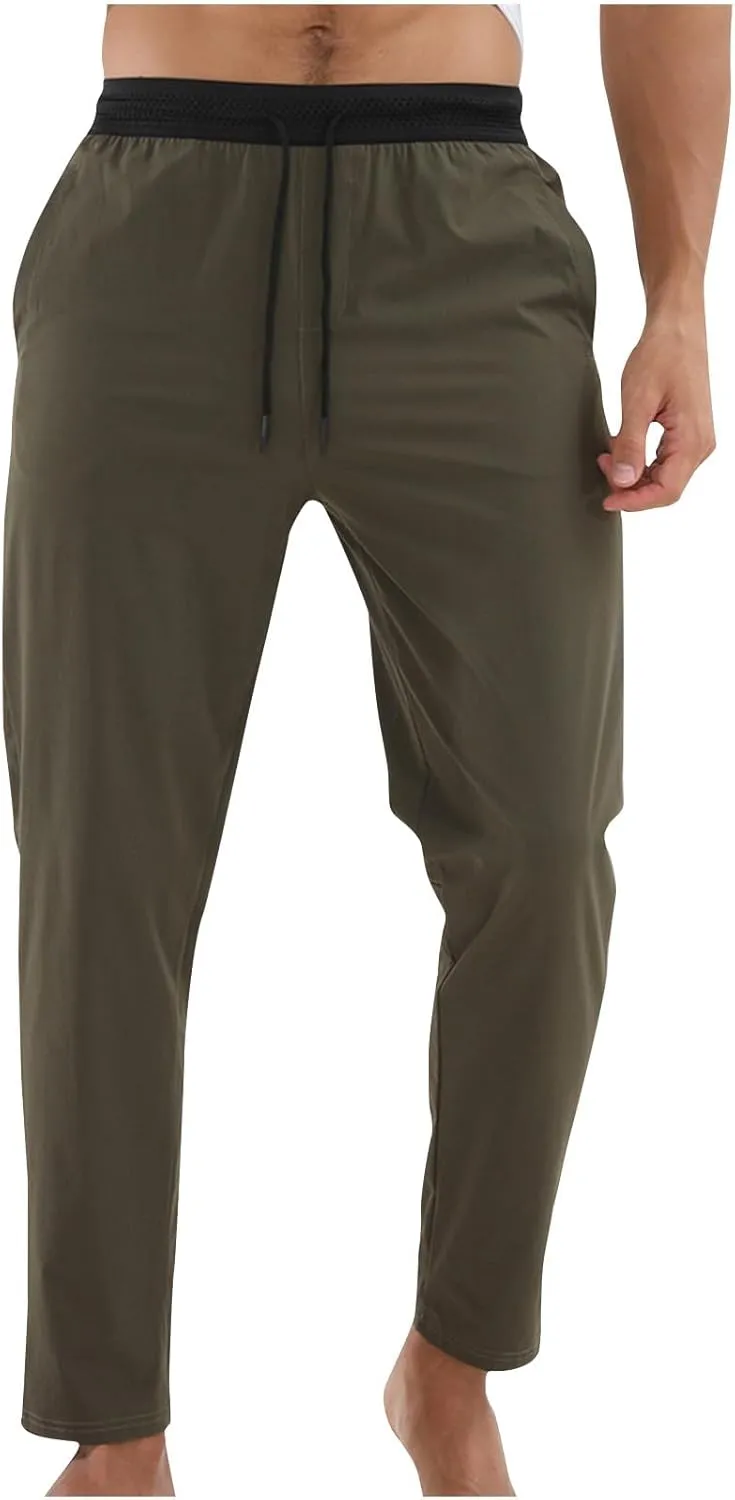 Mens Sweatpants Joggers Mens Sweatpants Tapered Gym Running Workout Pants Athletic Drawstring Joggers with Pockets