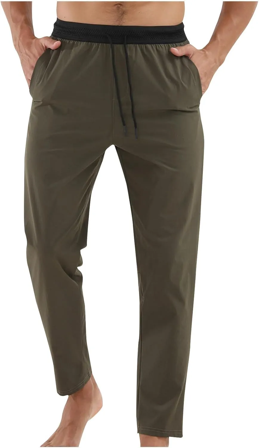 Mens Sweatpants Joggers Mens Sweatpants Tapered Gym Running Workout Pants Athletic Drawstring Joggers with Pockets