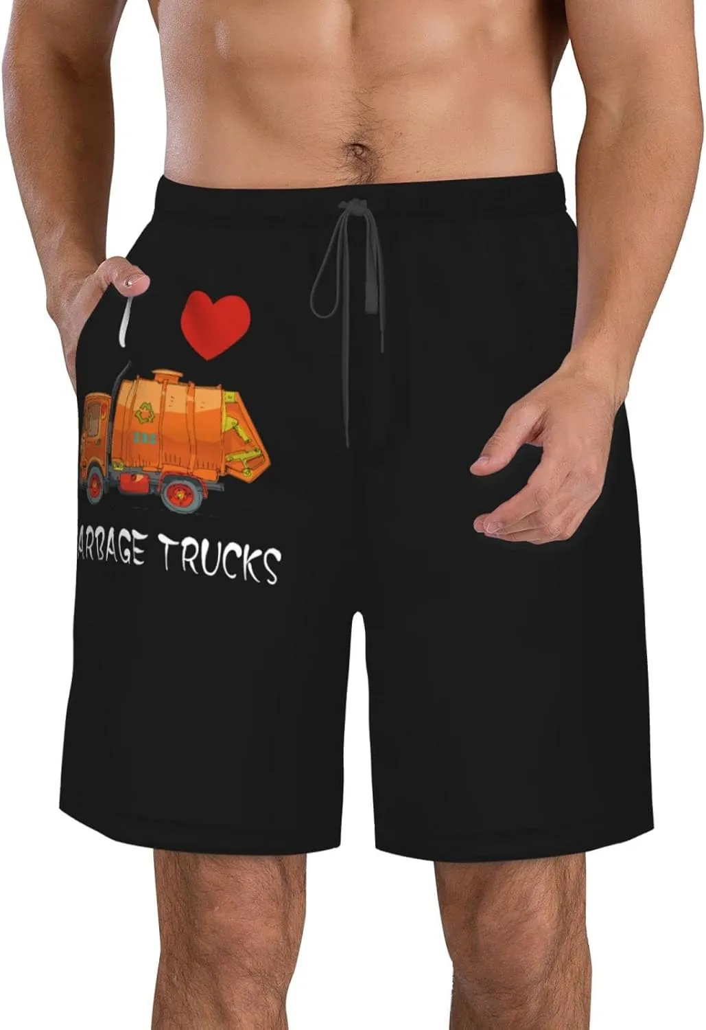 Men's Swim Trunks Beach Shorts Drawstring Quick Dry Running Shorts Comfortable Loose Gym Shorts Swimsuit Pants with Pockets