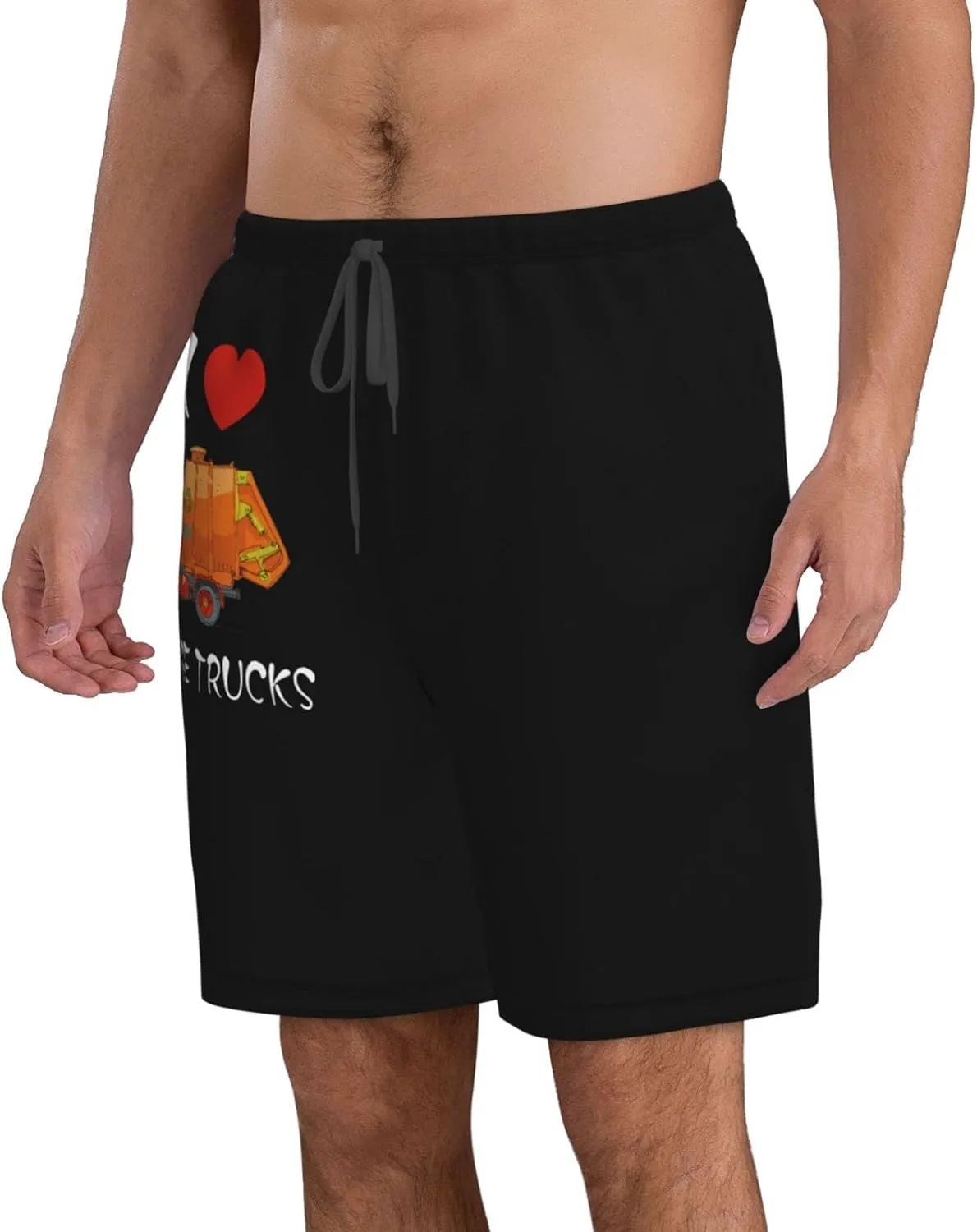 Men's Swim Trunks Beach Shorts Drawstring Quick Dry Running Shorts Comfortable Loose Gym Shorts Swimsuit Pants with Pockets