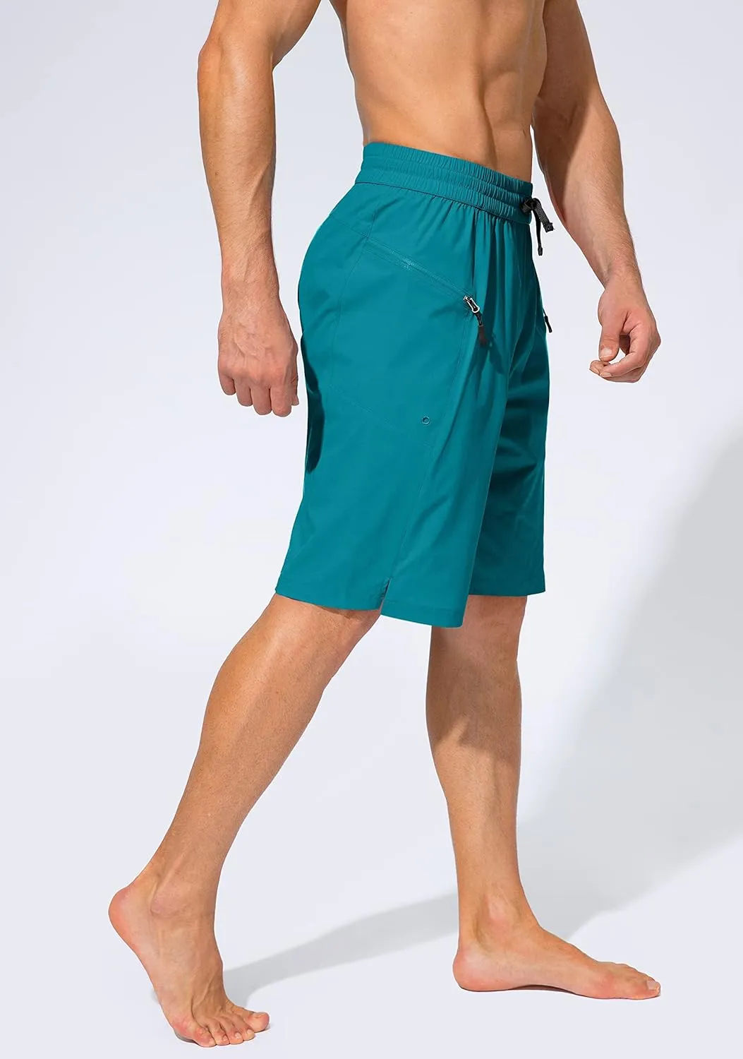 Men's Swim Trunks Quick Dry Board Shorts with Zipper Pockets Beach Shorts Bathing Suits for Men - No Mesh Liner