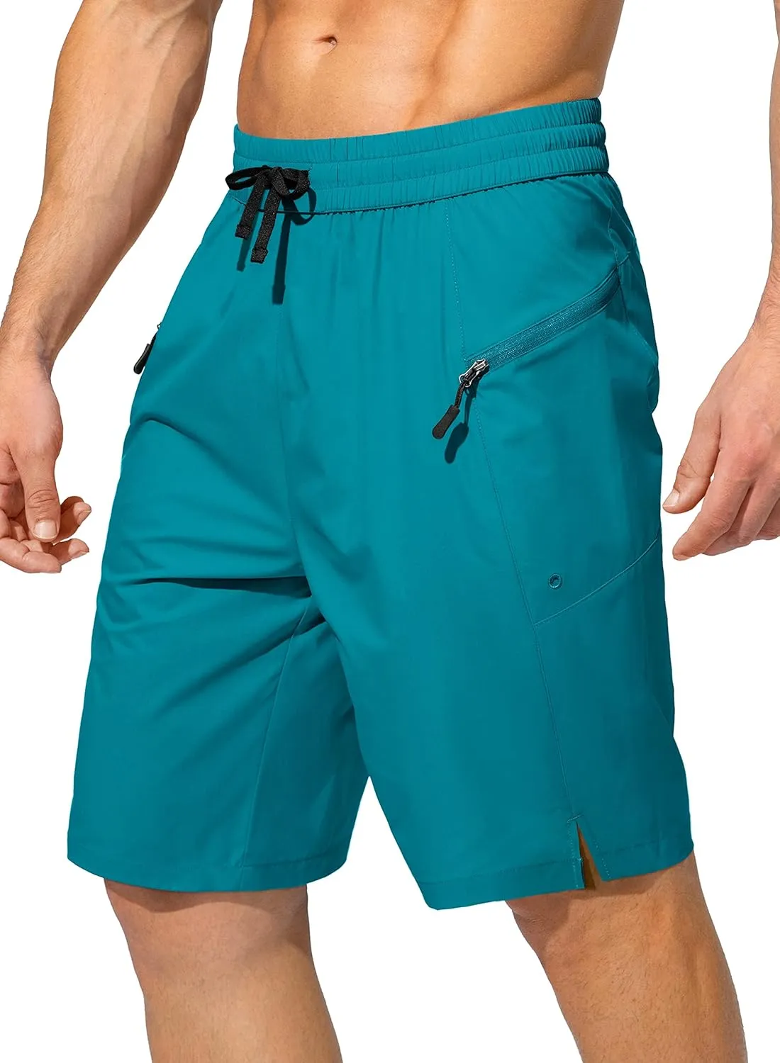 Men's Swim Trunks Quick Dry Board Shorts with Zipper Pockets Beach Shorts Bathing Suits for Men - No Mesh Liner