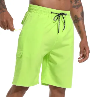 Men's Swim Trunks Quick Dry Board Shorts with Zipper Pockets Beach Shorts Bathing Suits for Men - No Mesh Liner