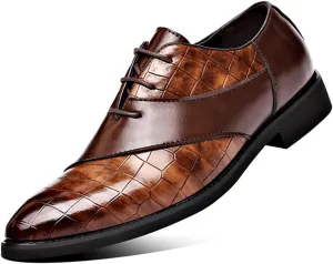 Men's Trendy Dress Shoes Business Formal Lace-up Oxfords Modern Casual Derby Shoes