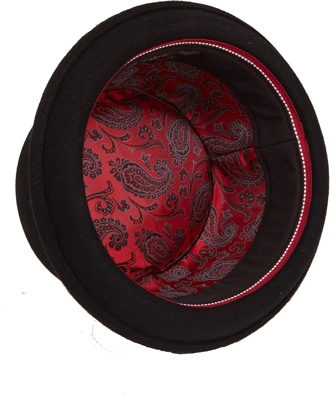 Mens Wool Felt Stingy Brim Porkpie Hat