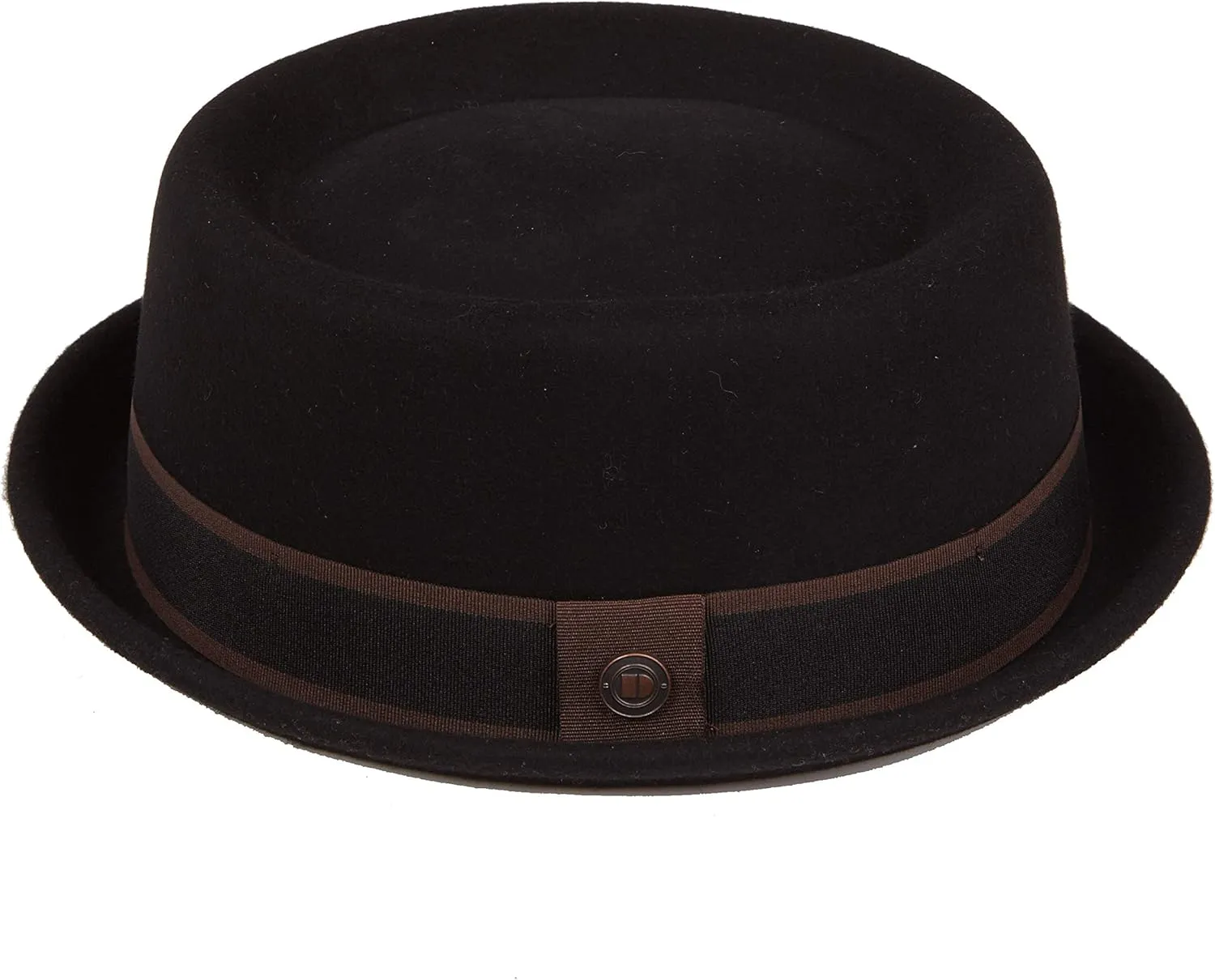 Mens Wool Felt Stingy Brim Porkpie Hat