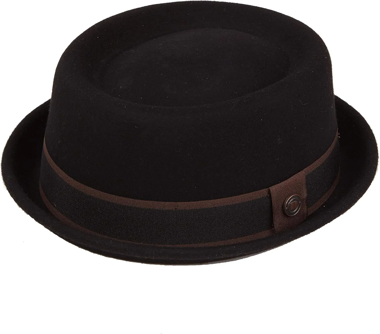 Mens Wool Felt Stingy Brim Porkpie Hat