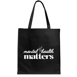 Mental Health Gift Awareness Support the Fight Against Mental Health Disorders Great Gift Black Multicolor Canvas Tote Bag