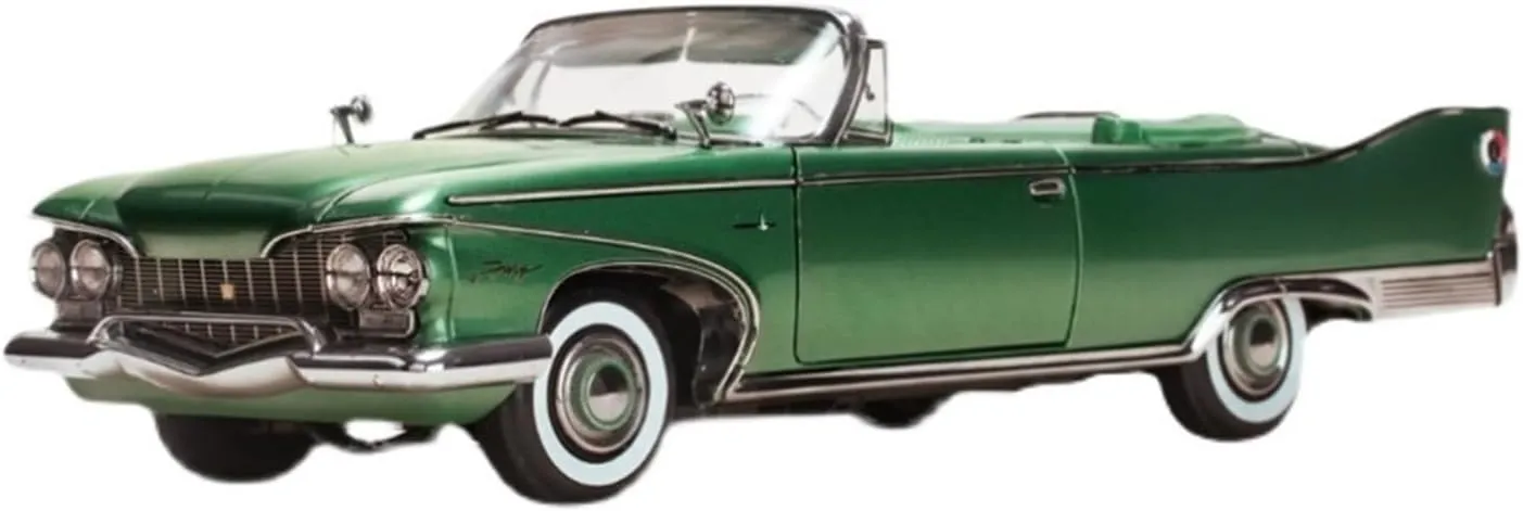 Metal Die Cast Toy Cars 1/18 for Plymouth Convertible 1960 Platinum Edition Alloy Car Model Adult Decorative Desktop Ornaments for Home Or Office Décor(Green)