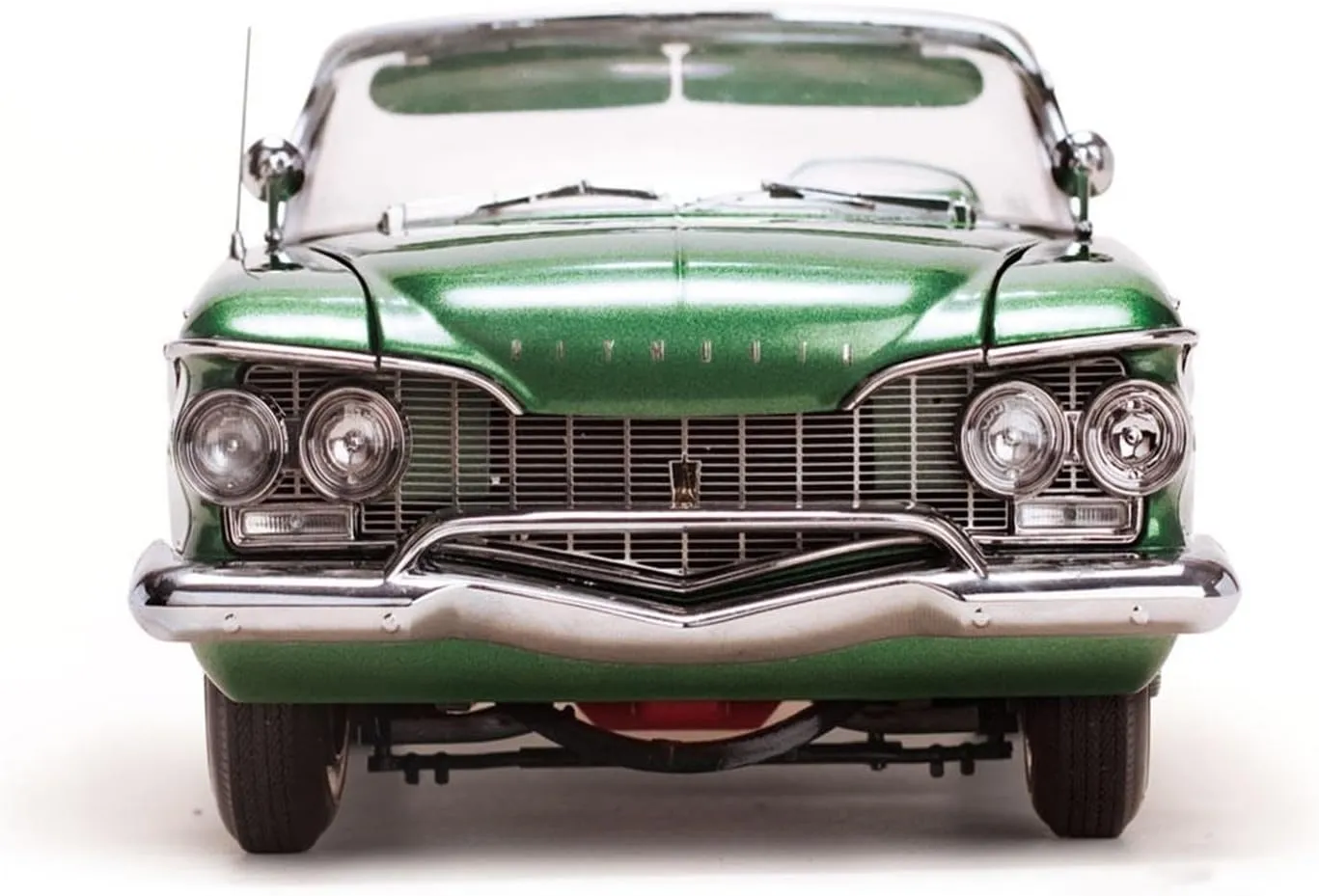 Metal Die Cast Toy Cars 1/18 for Plymouth Convertible 1960 Platinum Edition Alloy Car Model Adult Decorative Desktop Ornaments for Home Or Office Décor(Green)