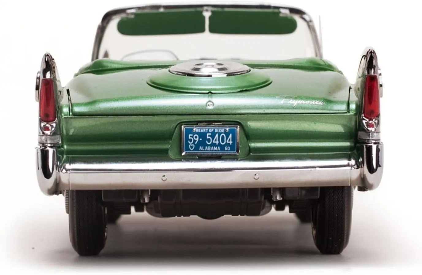 Metal Die Cast Toy Cars 1/18 for Plymouth Convertible 1960 Platinum Edition Alloy Car Model Adult Decorative Desktop Ornaments for Home Or Office Décor(Green)
