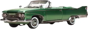 Metal Die Cast Toy Cars 1/18 for Plymouth Convertible 1960 Platinum Edition Alloy Car Model Adult Decorative Desktop Ornaments for Home Or Office Décor(Green)