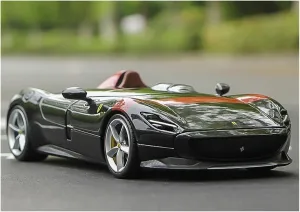 Metal Die Cast Toy Cars 1:24 for Ferrari Car Model Convertible Single Seat Adult Collection Scene Ornaments Black Decoration for Home Or Office Décor