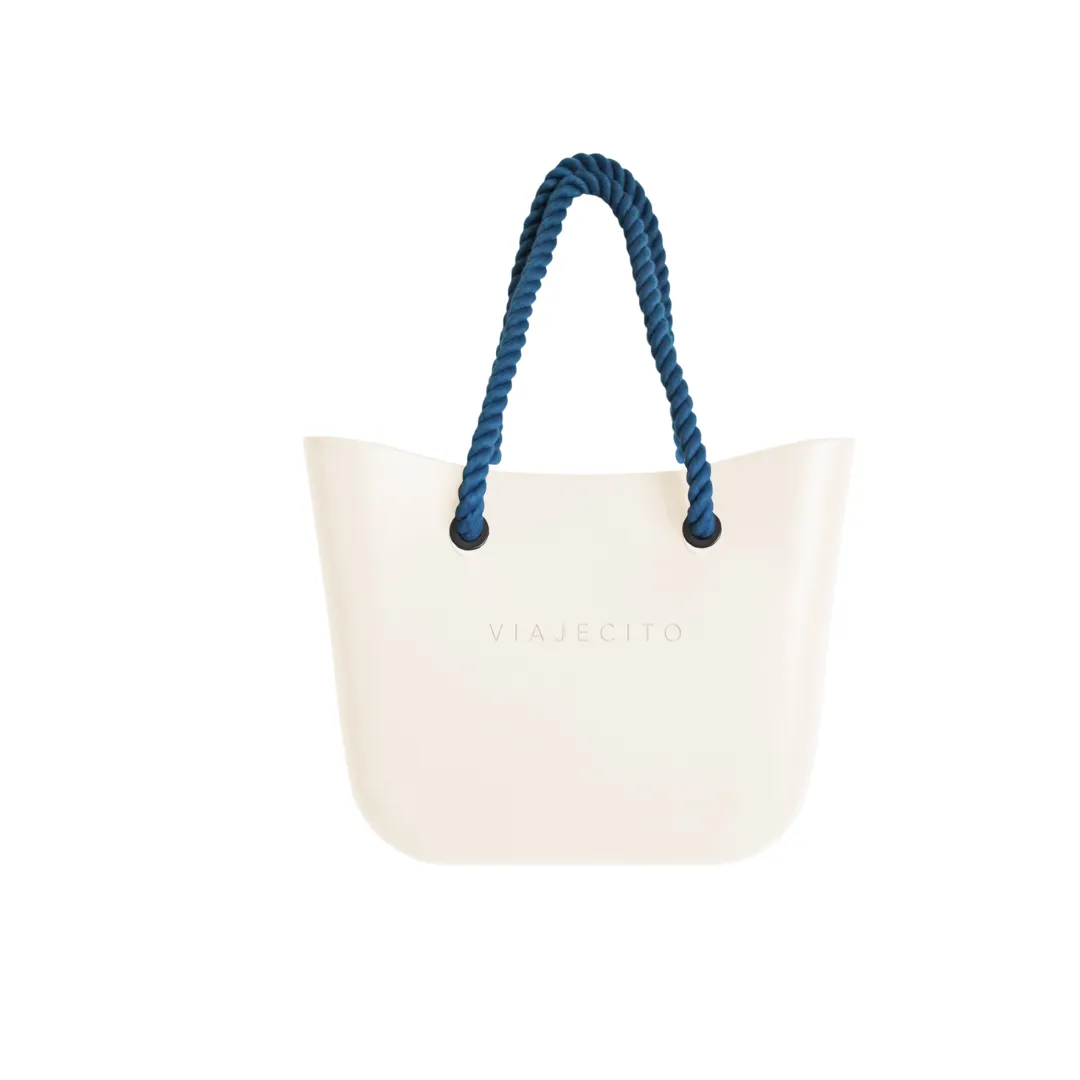 Midi Beach Tote Set - Merengue with Natural Lining