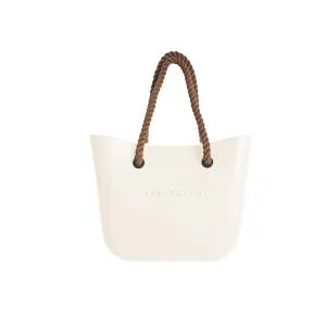 Midi Beach Tote Set - Merengue with Natural Lining