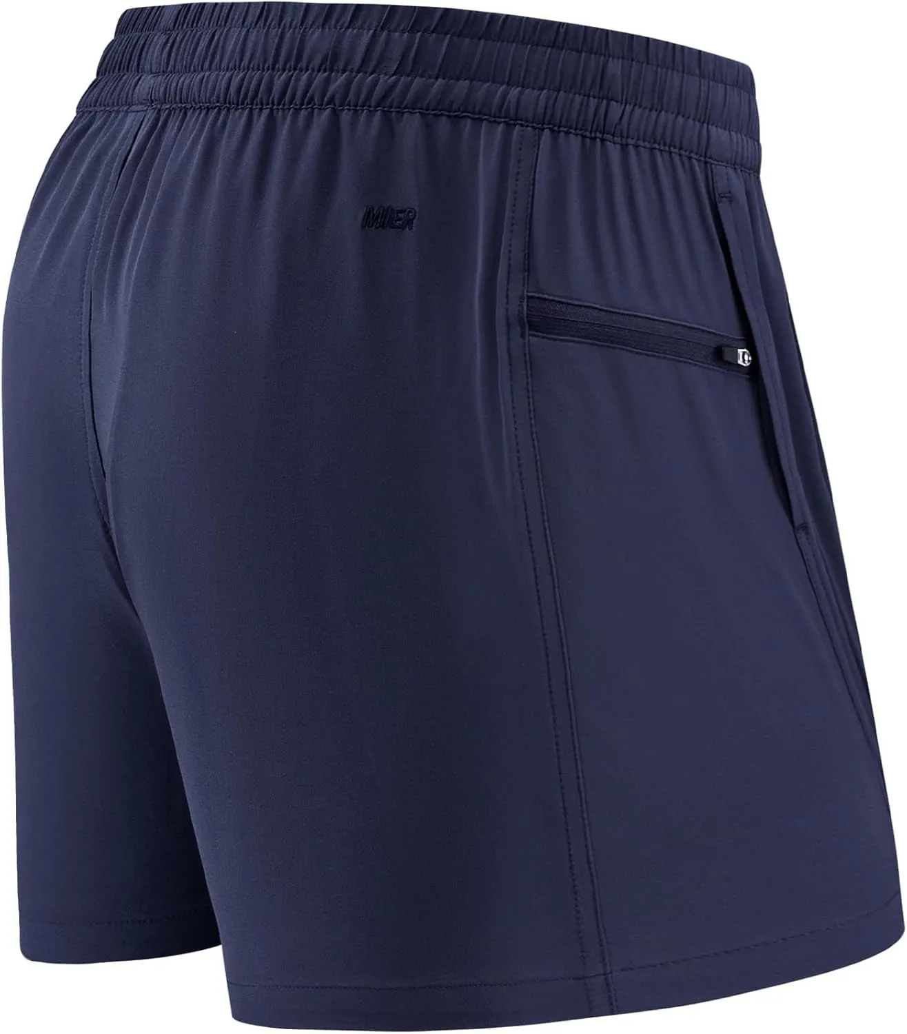 MIER Men's 3 Inch Athletic Running Shorts with Brief Liner Quick Dry Gym Active Workout Lined Shorts with Zipper Pocket