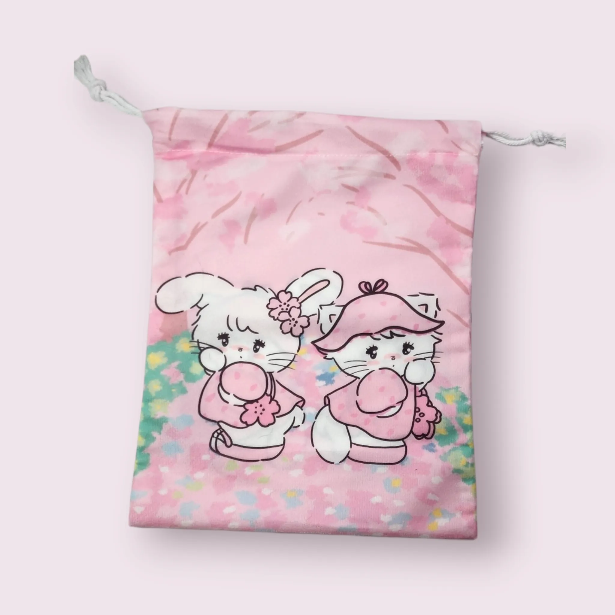Mikko Illustrations Mousse & Cammy Soft Drawstring Bag