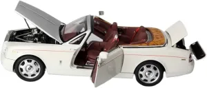 Mini Cars Replica 1/18 for Rolls-Royce Phantom Convertible White 2-Door Alloy Car Model Nostalgia Souvenir Race Car Birthday Party Decorations