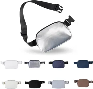 Mini Fanny Pack Crossbody Bags, Belt Bag for Women and Men with Adjustable Strap Fashionable Waterproof Waist Pack for Traveling Running Hiking Cycling