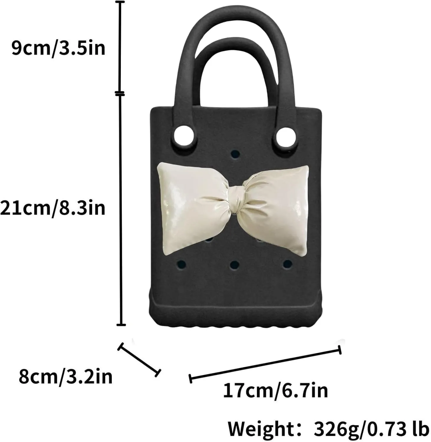 Mini Rubber tote bag, Rubber Beach Tote, Lightweight Washable Tote for Beach Pool Travel