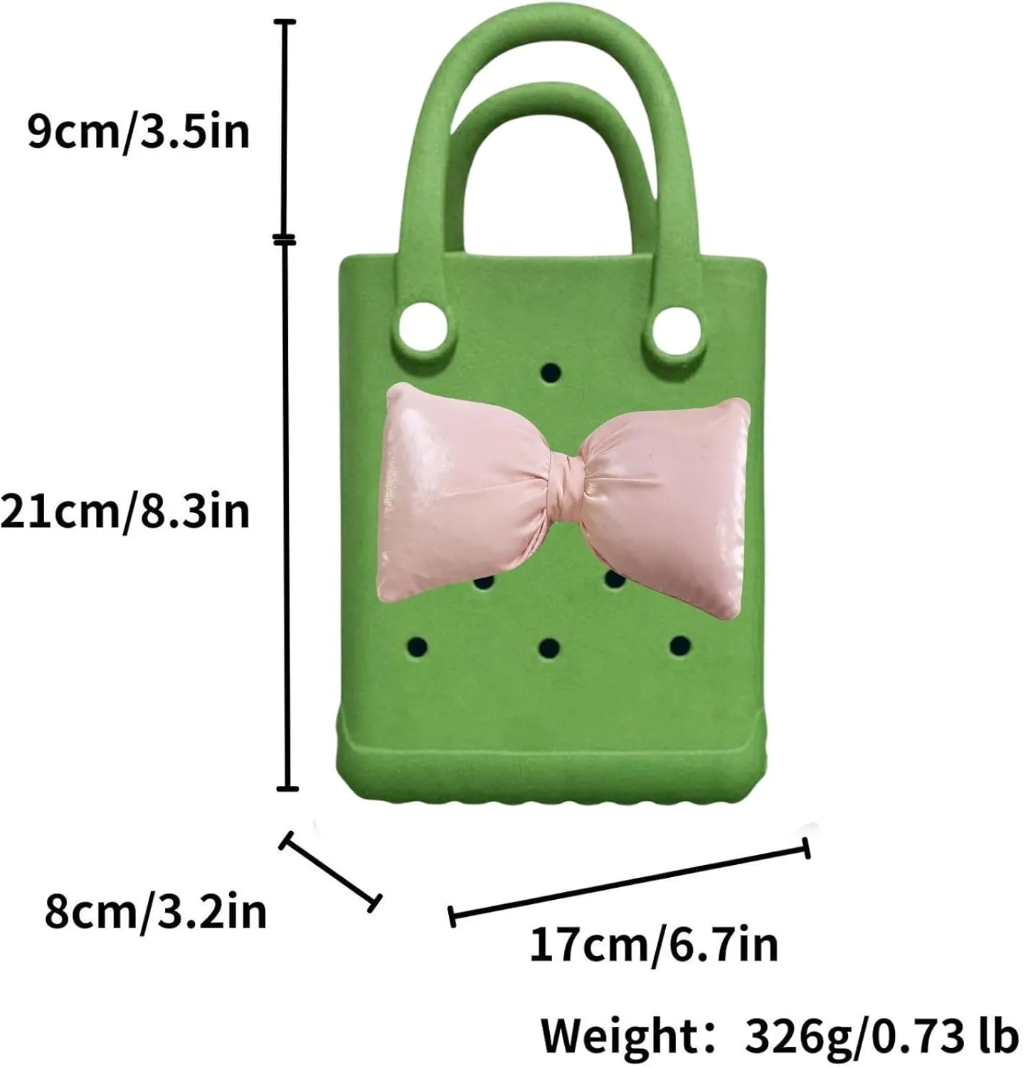 Mini Rubber tote bag, Rubber Beach Tote, Lightweight Washable Tote for Beach Pool Travel