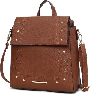 MKF Collection Shoulder Bag Convertible Handbag, Women’s Backpack, Satchel & Crossbody 3-in-1 Top-Handle Purse by Mia K