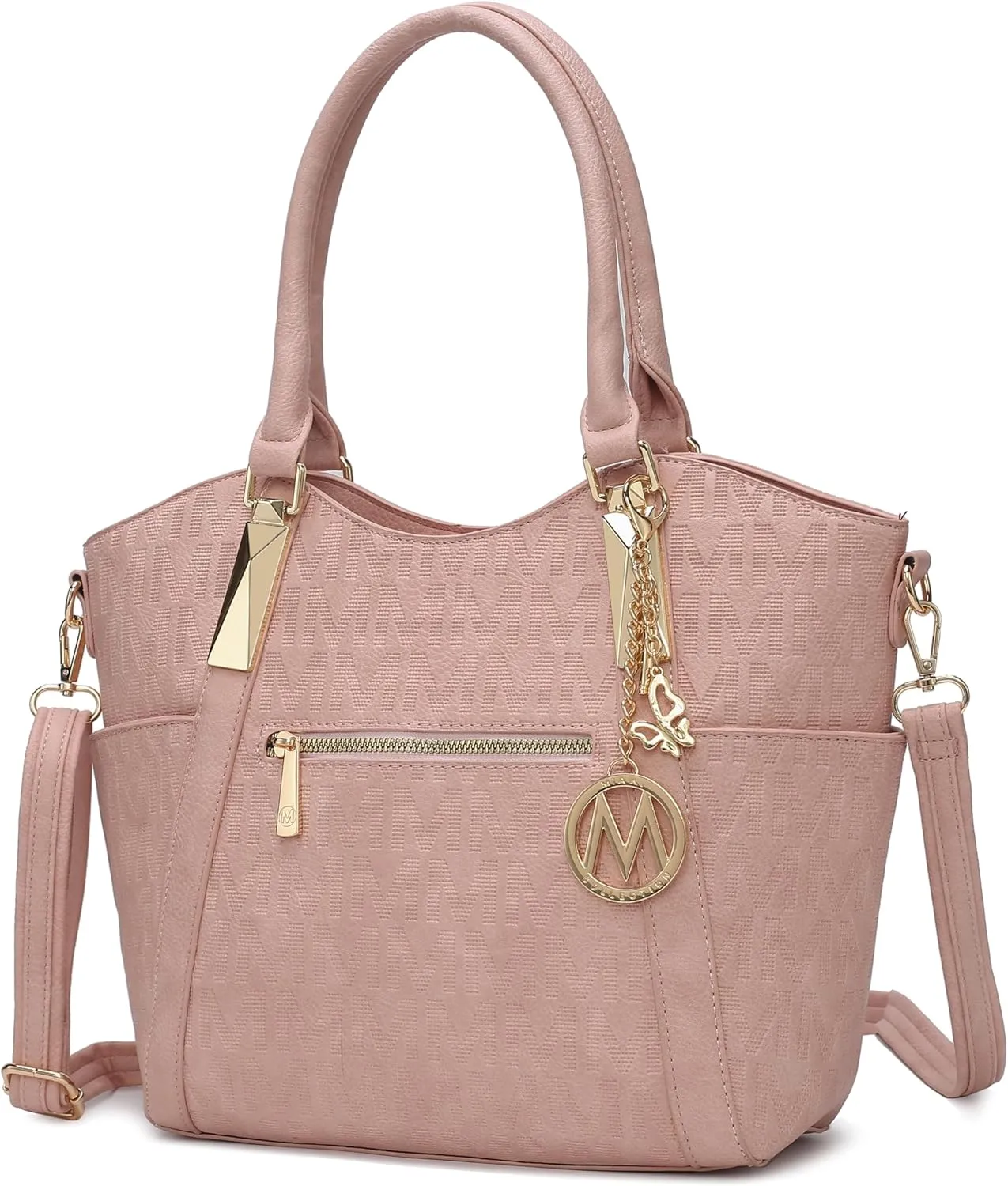 MKF Collection Tote Satchel Handbag for Women: PU Leather Shoulder Bag – Top-Handle Purse, Ladies Pocketbook By Mia K