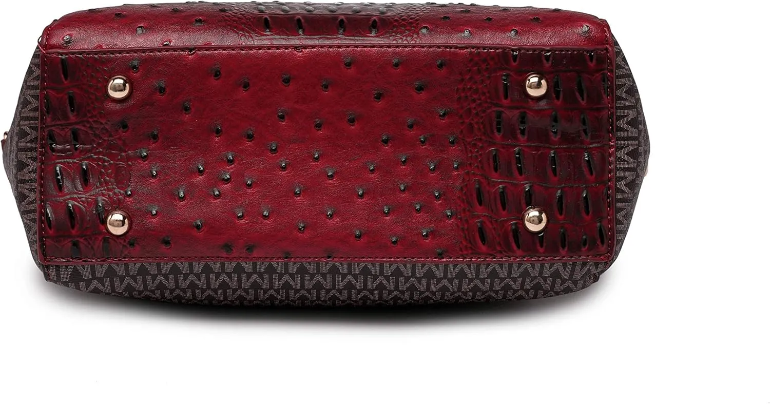 MKF Collection Tote Satchel Handbag for Women: PU Leather Shoulder Bag – Top-Handle Purse, Ladies Pocketbook By Mia K