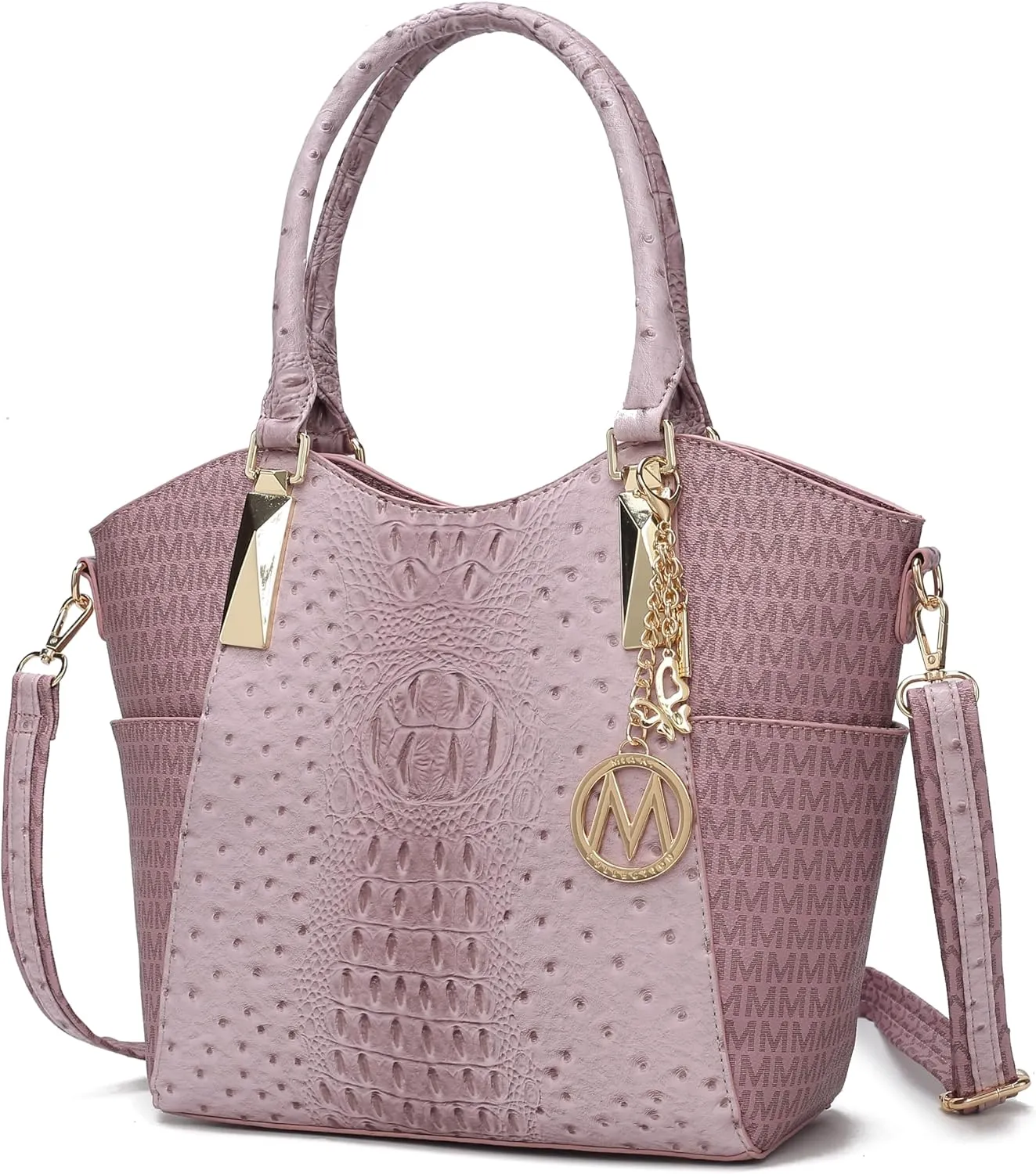 MKF Collection Tote Satchel Handbag for Women: PU Leather Shoulder Bag – Top-Handle Purse, Ladies Pocketbook By Mia K